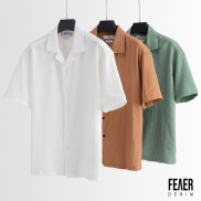 [MUA 1 TẶNG 1] Áo sơ mi nam trơn Feaer DENIM chất lanh Vest Linen