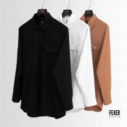 [MUA 1 TẶNG 1] Áo sơ mi nam tay dài FEAER chất Linen thoáng Linen Silky