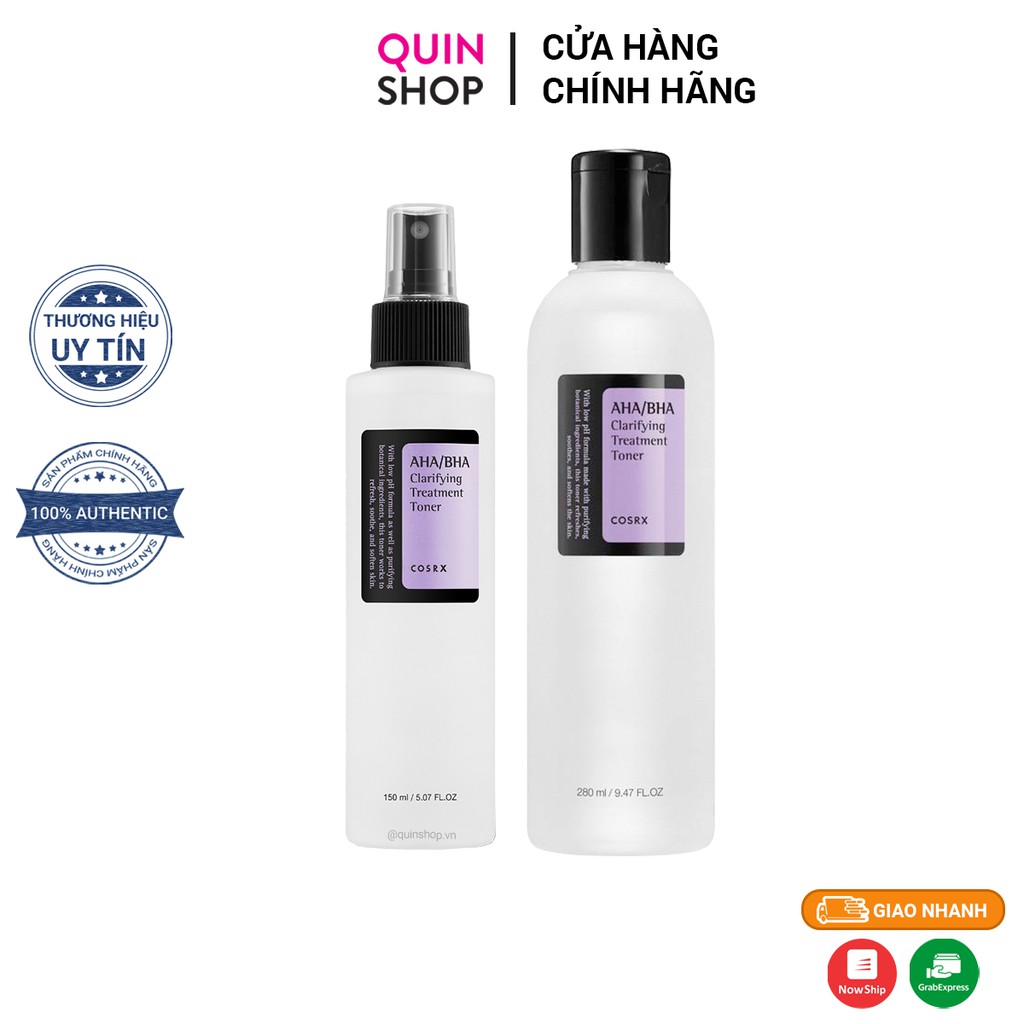 Nước Hoa Hồng Giảm Mụn Cosrx AHA BHA Clarifying Treatment Toner
