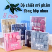  Bộ chiết mỹ phẩm 8 món để trong hộp nhựa chắc chắn CCC11