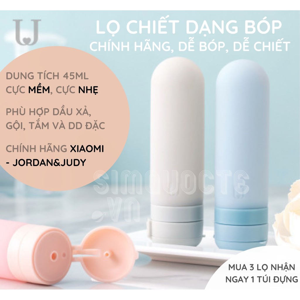 Lọ chiết Silicone dầu gội sữa tắm mỹ phẩm đi du lịch Xiaomi Jordan & Judy
