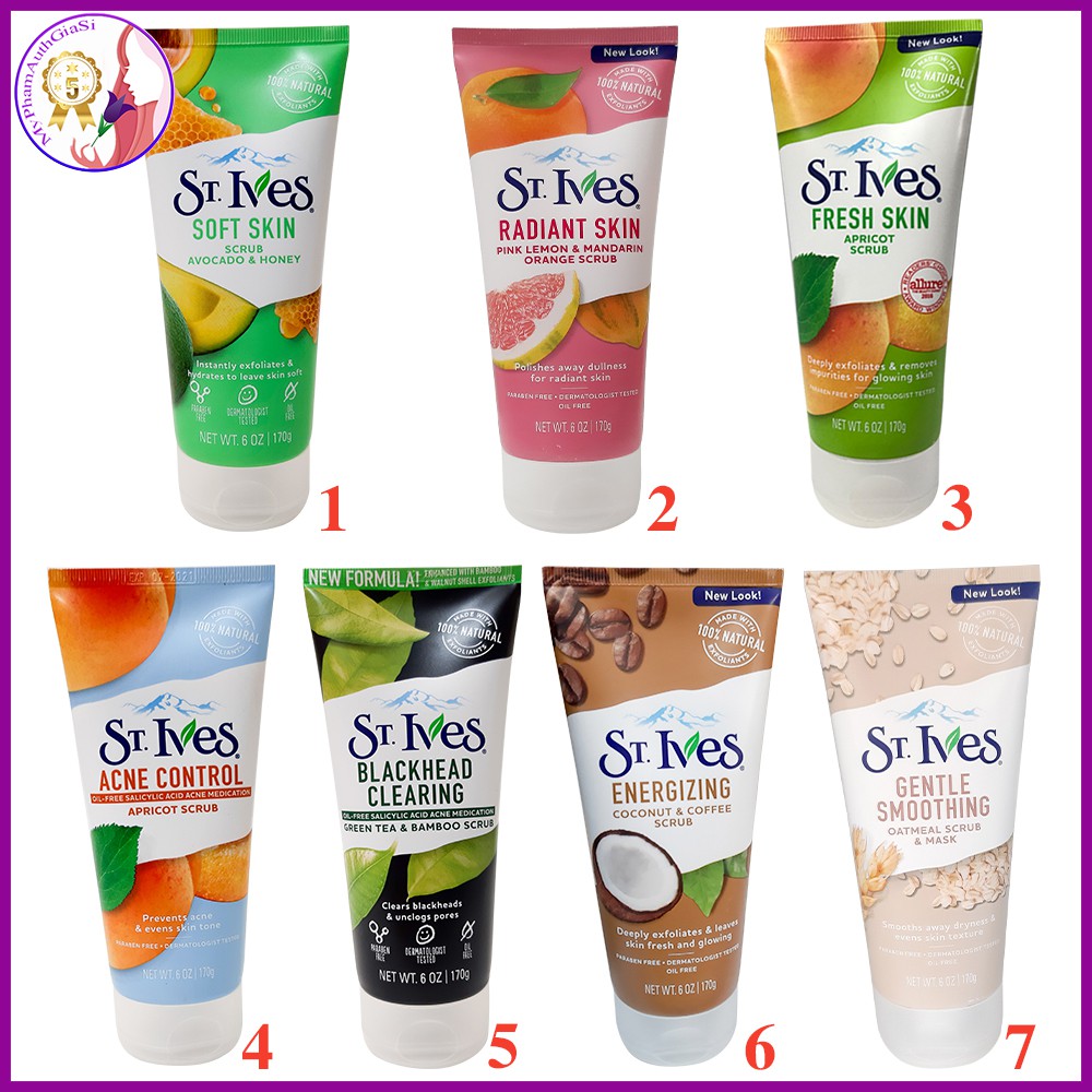 NEW LOOK - Sữa rửa mặt tẩy da chết dịu nhẹ ST.IVES 170G