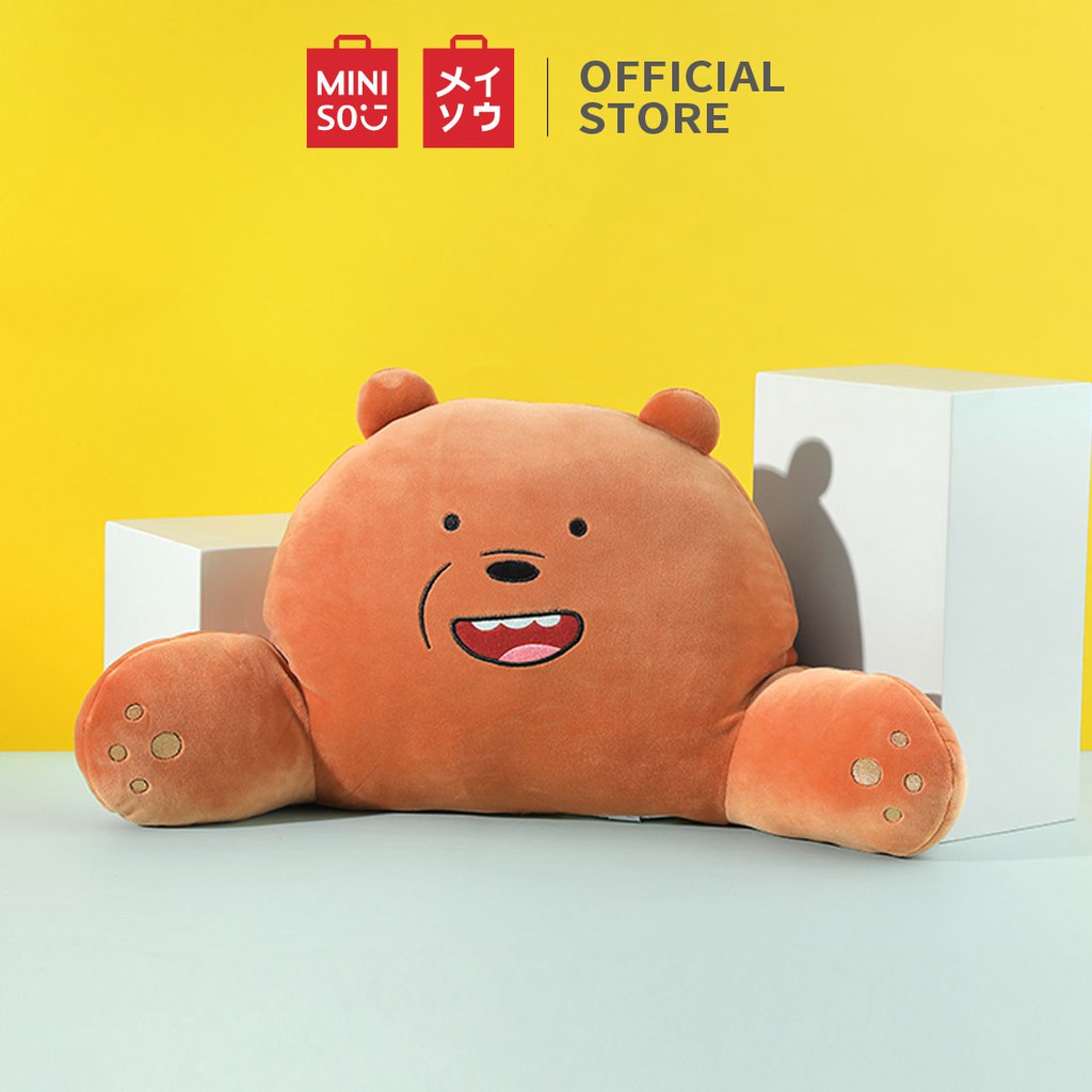 Gối Tựa Lưng Miniso We Bare Bears Pillow (Grizzly) - Hàng chính hãng
