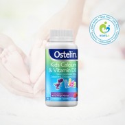 Canxi khủng long/bầu (90/130v) phát triển xương, răng cho bé từ 2 tuổi/mẹ bầu Ostelin Kids Calcium & Vitamin D3, Úc