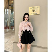 quần đùi nữ, quần short 4 cúc dáng xoè, quần đùi phồng 4cúc