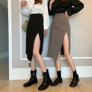 chân váy bút chì ,chân váy skirt xẻ tà , m540