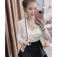 áo cadigan len mỏng, áo len sợi mỏng phong cách hàn quốc