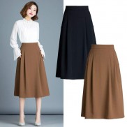 chân váy xòe, midi,váy dài qua gối ms921