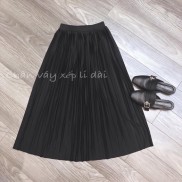 chân váy xếp ly dài hàng đẹp, chân váy midi, chân váy dài qua gối