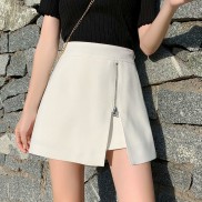 quần váy cạp cao, quần sooc giả váy khoá cạnh m186