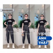 QUẦN BAGGY JEAN NỮ CẠP CAO HAI CÚC ( VIDEO - ẢNH THẬT)