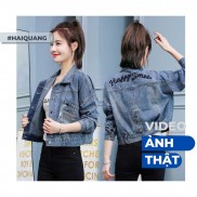 Áo khoác bò jean cúc sau ( Có video ảnh thật ) - Mã TD15-5
