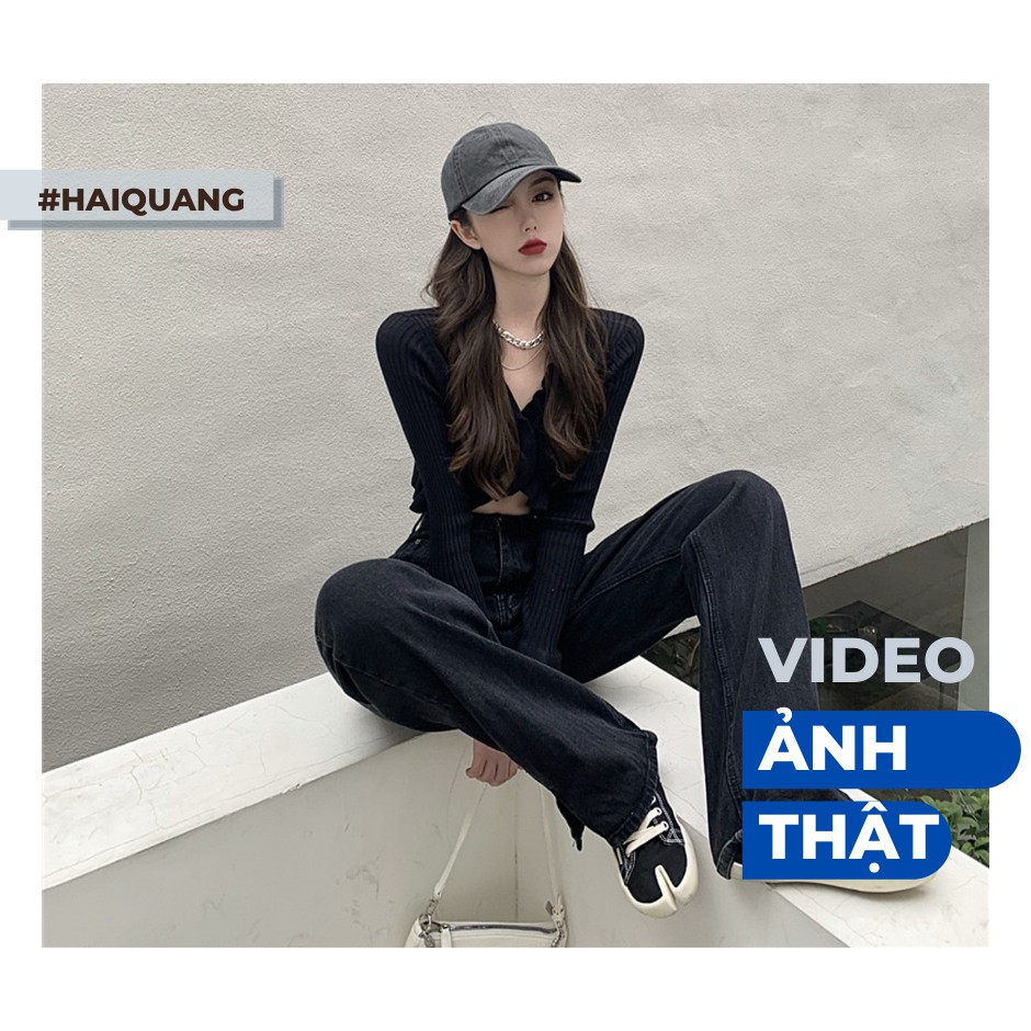 QUẦN JEAN ỐNG RỘNG CẠP CAO CHUẨN DÀI QUẢNG CHÂU