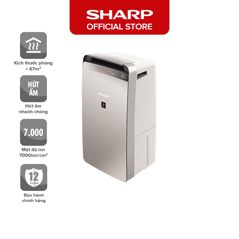 Máy lọc không khí hút ẩm SHARP DW-J27FV-S Hàng Chính Hãng