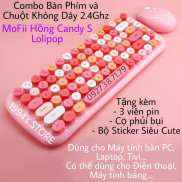 (CÓ SẴN) Bộ bàn phím và chuột không dây MoFii Candy S - Dùng cho PC, máy tính bàn, laptop, tivi ... Tặng kèm Sticker, Cọ