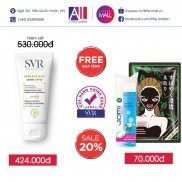 Kem làm giảm mụn và chống nắng SPF50 SVR sebiaclear creme 50ml TẶNG mặt nạ Sexylook và bông tẩy trang Jomi (Nhập khẩu)