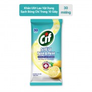 Khăn Ướt Lau Vật Dụng Cif Siêu Nhanh 30 miếng