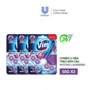Combo 3 Viên Tẩy Bồn Cầu Vim Power 5 Sạch Khuẩn Thơm Mát (55g/viên)