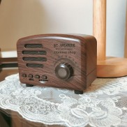 Loa Bluetooth mini cổ điển BT01 HOMME vân gỗ vintage decor phòng