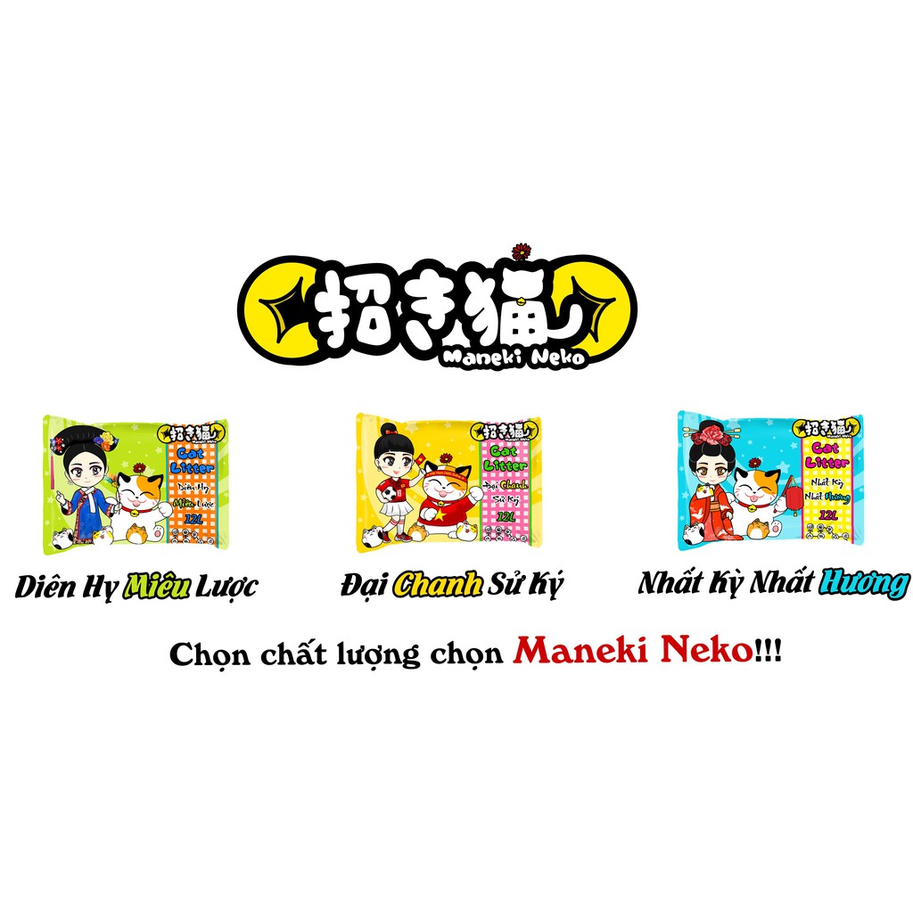 Cát vệ sinh Cát mèo siêu thơm Neko 12L (7,5kg)