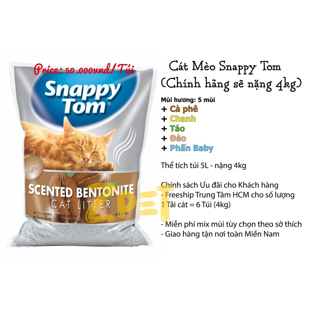 Cát mèo Snappy Tom 5L - 4kg