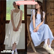 Váy 2 dây thô maxi dây tùy chỉnh du lịch, Đầm xoè hai dây - Xưởng May Hạnh Hồng
