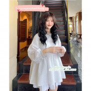 Áo babydoll hoa nổi from oversize rộng tiểu thư - Xưởng may hạnh hồng