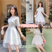 Váy trắng dự tiệc ren công chúa - Xưởng May Hạnh Hồng