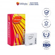 Combo 1 hộp bao cao su LifeStyles Fantasy 12 bao + 1 hộp bao cao su LifeStyles Zero 3 bao