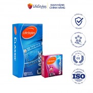 Combo 1 hộp bao cao su LifeStyles Classic 12 bao + 1 hộp bao cao su LifeStyles Mixed Berry 3 bao