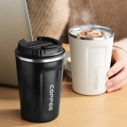 Ly giữ nhiệt 500ml inox 304 Coffeeholic phong cách Hàn Quốc nắp chống tràn cao cấp