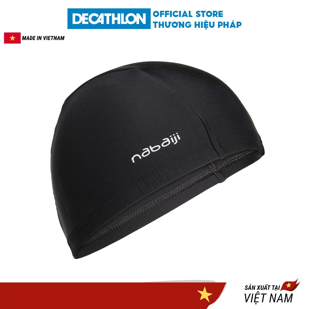 Mũ Bơi Vải NABAIJI Không Chống Thấm Nước - Đen