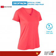 Áo thun thể thao nữ KALENJI run dry chuyên chạy bộ, nhanh khô - hồng