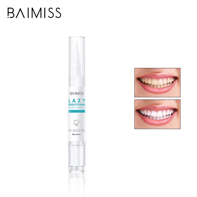 Kem đánh răng BAIMISS tích hợp đầu chải nhỏ hỗ trợ làm sáng răng dễ dàng thao tác
