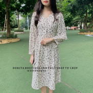 Đầm hoa nhí, đầm hoa nhí vintage ullzang dáng dài nhẹ nhàng mùa thu - Dorita Boutique