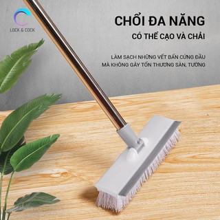 Chổi Chà Sàn, Chổi Lau Sàn Nước, Quét Nhà Tắm Thông Minh Tiện Lợi - Ko rút gọn - màu trắng