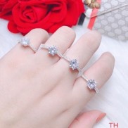 Nhẫn nữ bạc ta đá chủ 5ly sáng đẹp