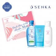 Bộ sản phẩm dưỡng trắng sạch thoáng Senka (Perfect UV Essence 50g + Lotion 200ml + All clear fresh 230ml)