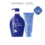 Bộ đôi Sữa tắm hương hoa tươi mát 500ml & Sữa rửa mặt Senka Perfect Whip 120g