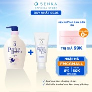 Bộ đôi Senka sữa tắm hương hoa dịu ngọt 500ml và sữa rửa mặt đất sét trắng 120g_95140