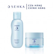 Bộ đôi Nước cân bằng & Mặt nạ ngủ dưỡng ẩm chuyên sâu Senka Deep moist Lotion & Gel Cream