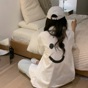 Áo Sơ Mi Ngắn Tay In Mặt Cười Cho Nữ 43735