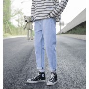 Quần jean nam, quần bò, jean baggy nam SR01, ống suông trend 2021