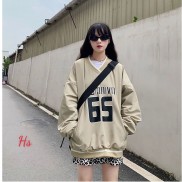 Áo Sweater Nỉ 65 Nam Nữ Form Rộng Unisex 2 Màu Ulzzang