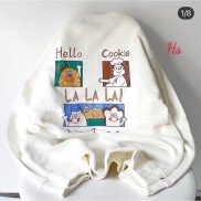 Áo Sweater Nỉ COOKIE Unisex Nam Nữ Form Rộng Ulzzang
