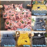  Ga Trải Giường Poly Cotton Mẫu Đẹp (Được chọn mẫu - Gồm 1 Ga + 2 Vỏ gối nằm)