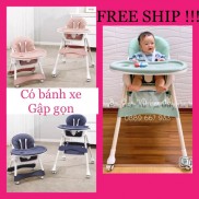 GHẾ ĂN DẶM CHO BÉ BELLY BABY có đệm,bánh xe gập gọn giá rẻ .Full Đệm Bb102 Bb105. Ghế ăn dặm Hanbei cho bé