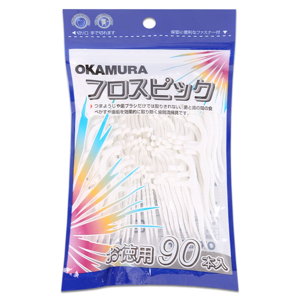 [Kalook] - Tăm chỉ nha khoa Okamura Nhật Bản (Bịch 50 cây/90 cây)