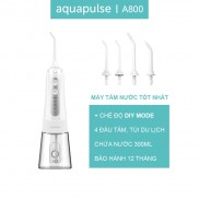 Máy Tăm Nước Cầm Tay Aquapulse A800 - Chế Độ DIY Mode, 4 Đầu Tăm, Bình Nước 300ml