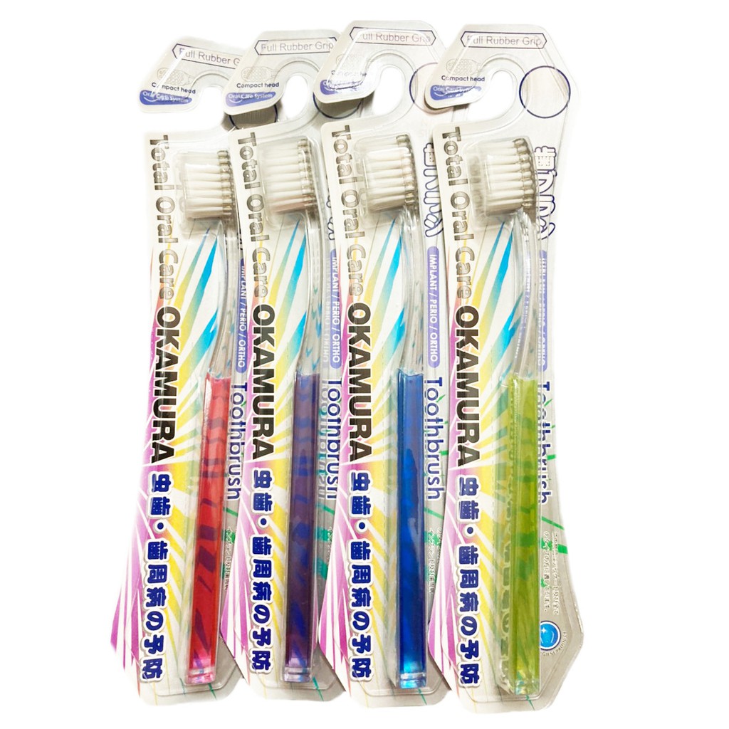 Bàn chải đánh răng cho implant, nha chu, niềng răng Okamura DX 8 cạnh siêu mềm - Kalook